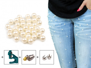 Perly / korálky Ø10 mm k nýtování