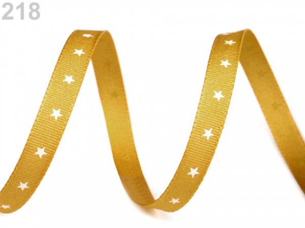 Stuha hvězdičky šíře 6 mm