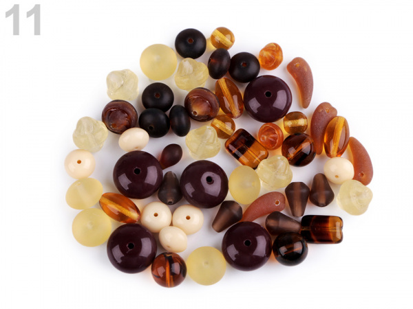 Skleněné korálky ramš broušené ohňovky