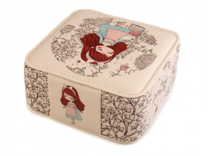 Malá šperkovnice s potiskem 6x14x14 cm