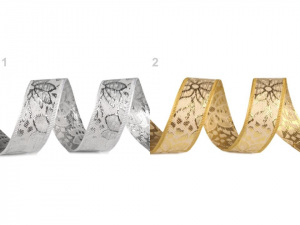 Stuha s lurexem šíře 25 mm