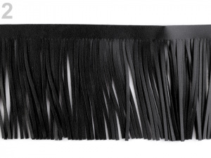 Třásně z eko kůže šíře 11 cm