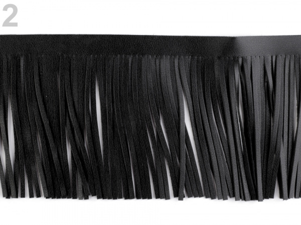 Třásně z eko kůže šíře 11 cm