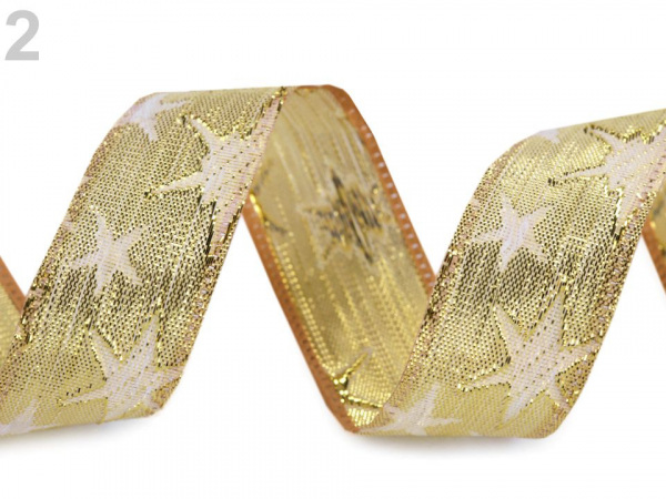 Stuha s lurexem šíře 25 mm