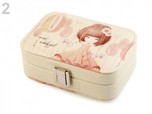 Malá šperkovnice s potiskem 4,5x8,5x13 cm