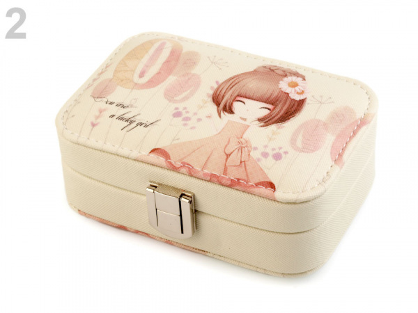 Malá šperkovnice s potiskem 4,5x8,5x13 cm