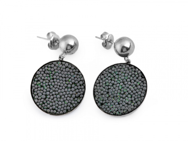 Náušnice z nerezové oceli placky menší