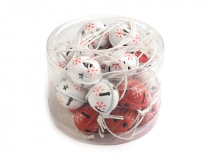 Vánoční rolničky s vločkami Ø24 mm