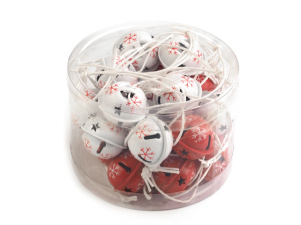 Vánoční rolničky s vločkami Ø24 mm