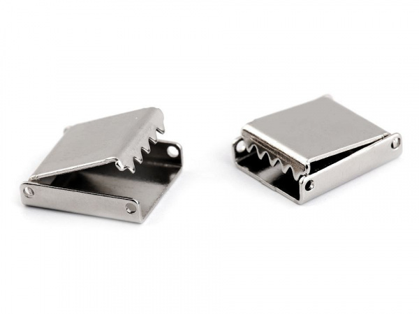 Kovová koncovka na plochou šňůru šíře 10 mm