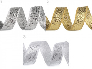 Stuha s lurexem šíře 25 mm