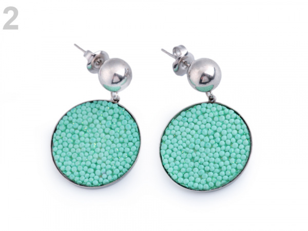 Náušnice z nerezové oceli placky menší