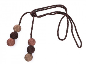 Dekorační úvaz / šňůra na závěsy - bambule