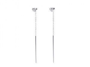 Náušnice z nerezové oceli s broušenými kamínky