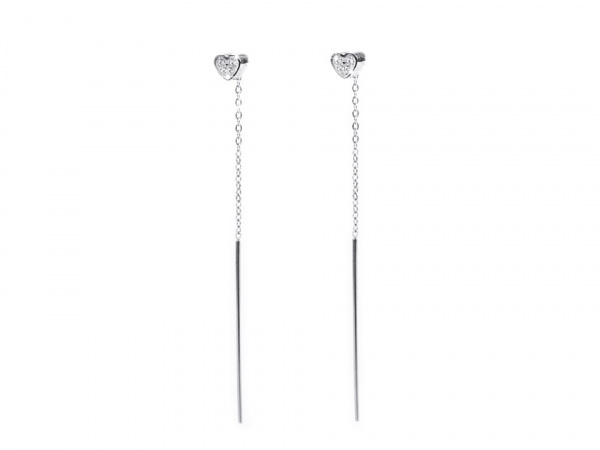 Náušnice z nerezové oceli s broušenými kamínky