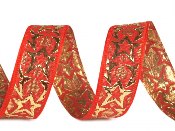 Stuha s lurexem šíře 25 mm