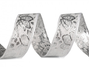 Stuha s lurexem šíře 25 mm