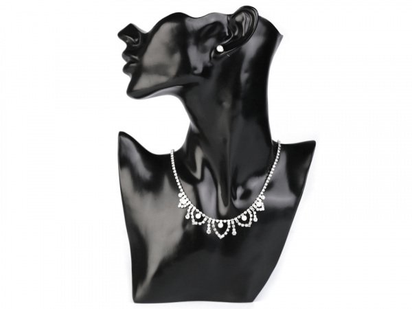 Svatební štrasová souprava s perlami - jablonecká bižuterie