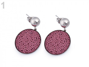 Náušnice z nerezové oceli placky menší