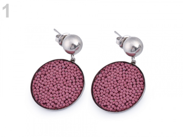 Náušnice z nerezové oceli placky menší