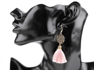 Náušnice z nerezové oceli se střapci