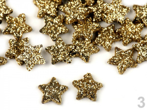 Vánoční hvězdičky s glitry Ø11 mm