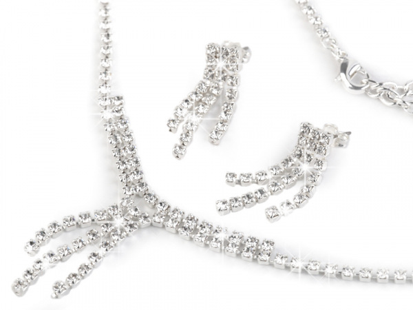 Štrasová souprava - jablonecká bižuterie