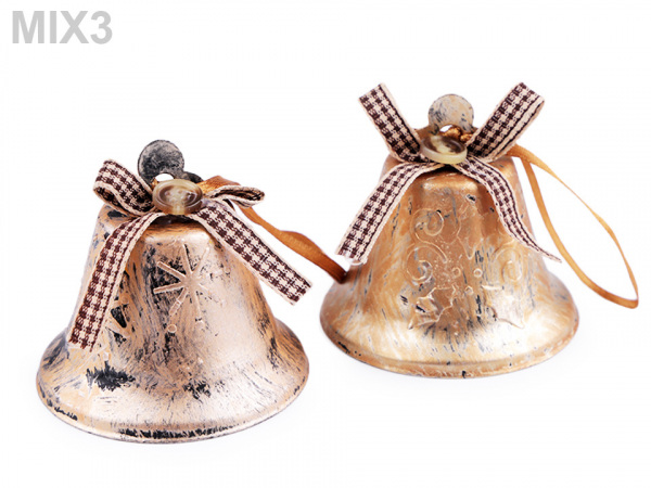 Vánoční zvoneček 60x65 mm