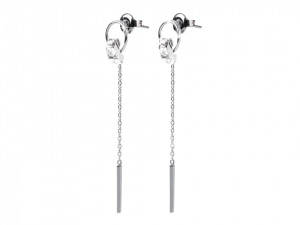 Náušnice z nerezové oceli s broušenými kamínky