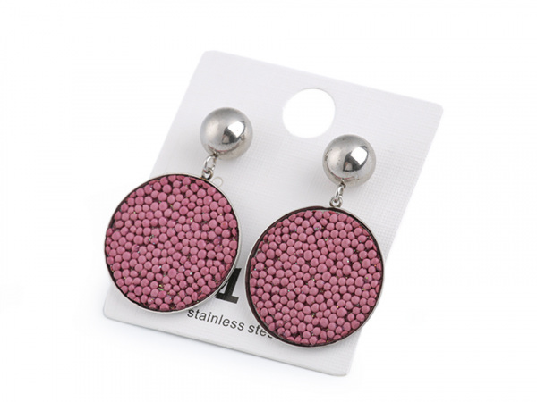 Náušnice z nerezové oceli placky menší