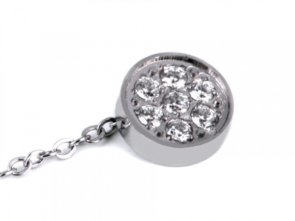 Náušnice z nerezové oceli s broušenými kamínky