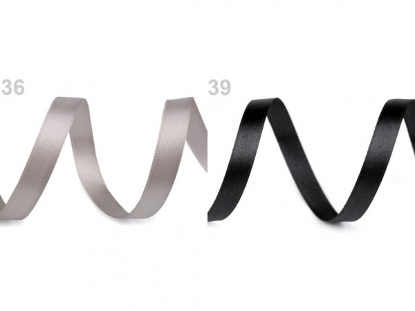 Atlasová stuha oboulící svazky po 5 m šíře 10 mm