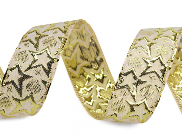 Stuha s lurexem šíře 25 mm