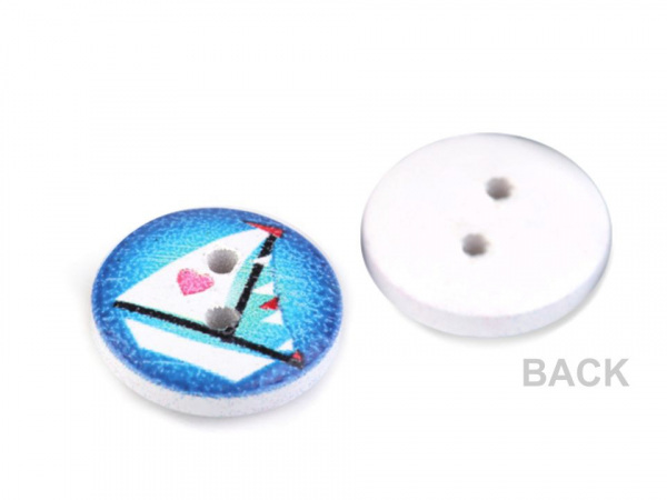 Dřevěný dekorační knoflík námořnický