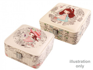 Malá šperkovnice s potiskem 6x14x14 cm