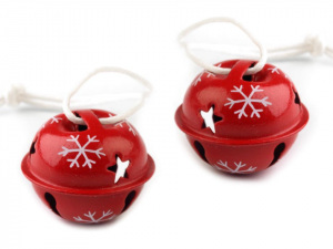 Vánoční rolničky s vločkami Ø24 mm