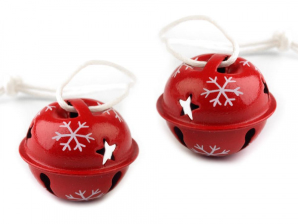 Vánoční rolničky s vločkami Ø24 mm