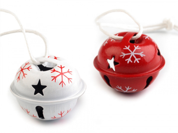 Vánoční rolničky s vločkami Ø24 mm