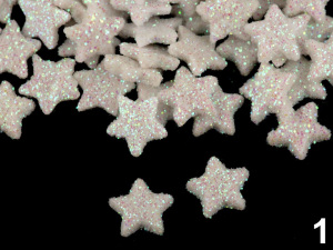 Vánoční hvězdičky s glitry Ø11 mm
