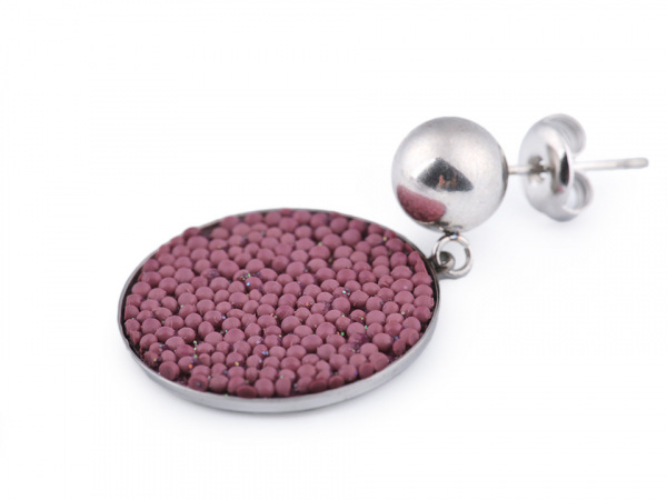 Náušnice z nerezové oceli placky menší