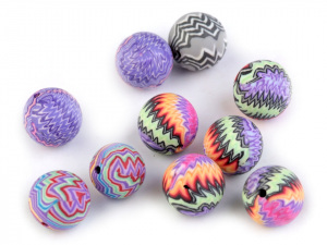 Fimo korálek duha Ø12 mm