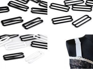 Háček a posunovač na prádlo šíře 30 mm kovový