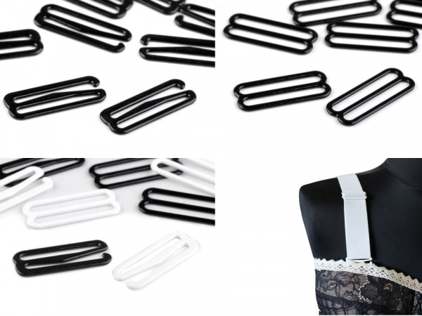 Háček a posunovač na prádlo šíře 30 mm kovový