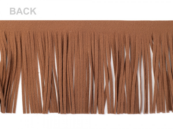 Třásně z eko kůže šíře 11 cm