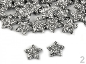 Vánoční hvězdičky s glitry Ø11 mm