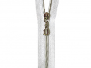 Zip spirálový 5mm stříbrný metráž