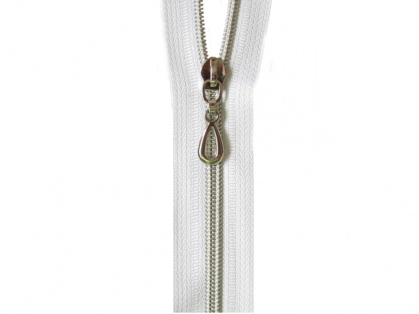 Zip spirálový 5mm stříbrný metráž