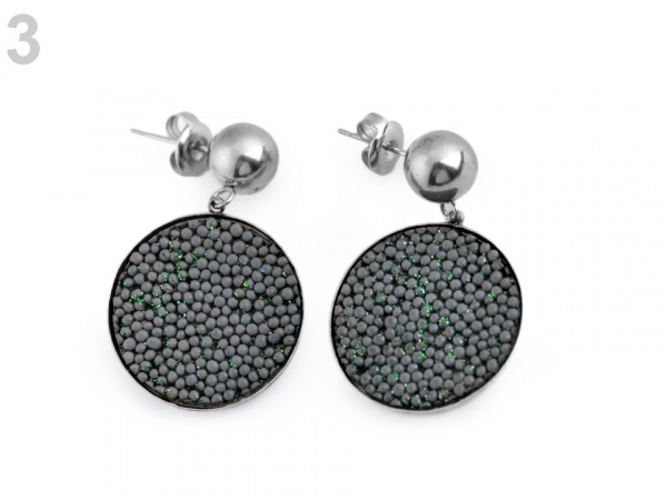 Náušnice z nerezové oceli placky menší