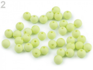 Plastové korálky matné Ø6 mm