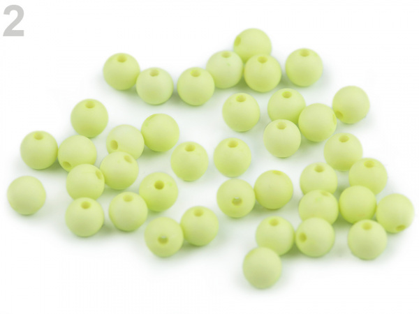 Plastové korálky matné Ø6 mm